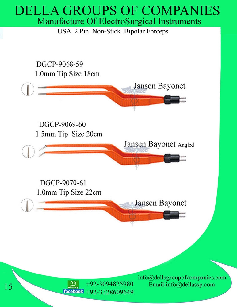 USA 2 Pin Non-Stick Bipolar Forcpes