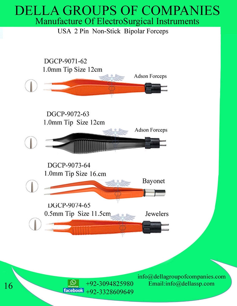 USA 2 Pin Non-Stick Bipolar Forcpes