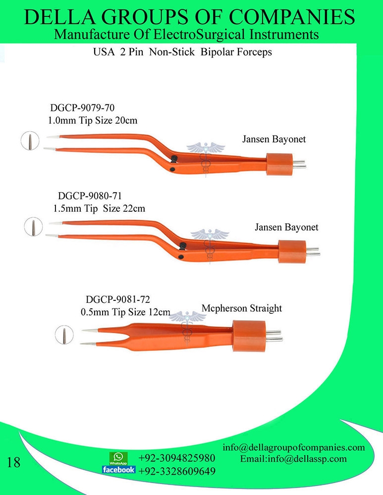 USA 2 Pin Non-Stick Bipolar Forcpes