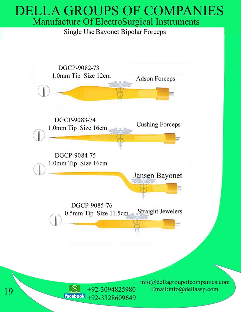 Single Use Bayonet Bipolar Forceps