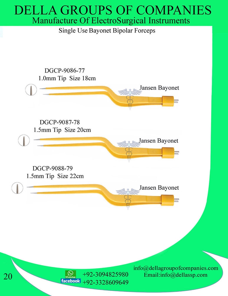 Single Use Bayonet Bipolar Forceps