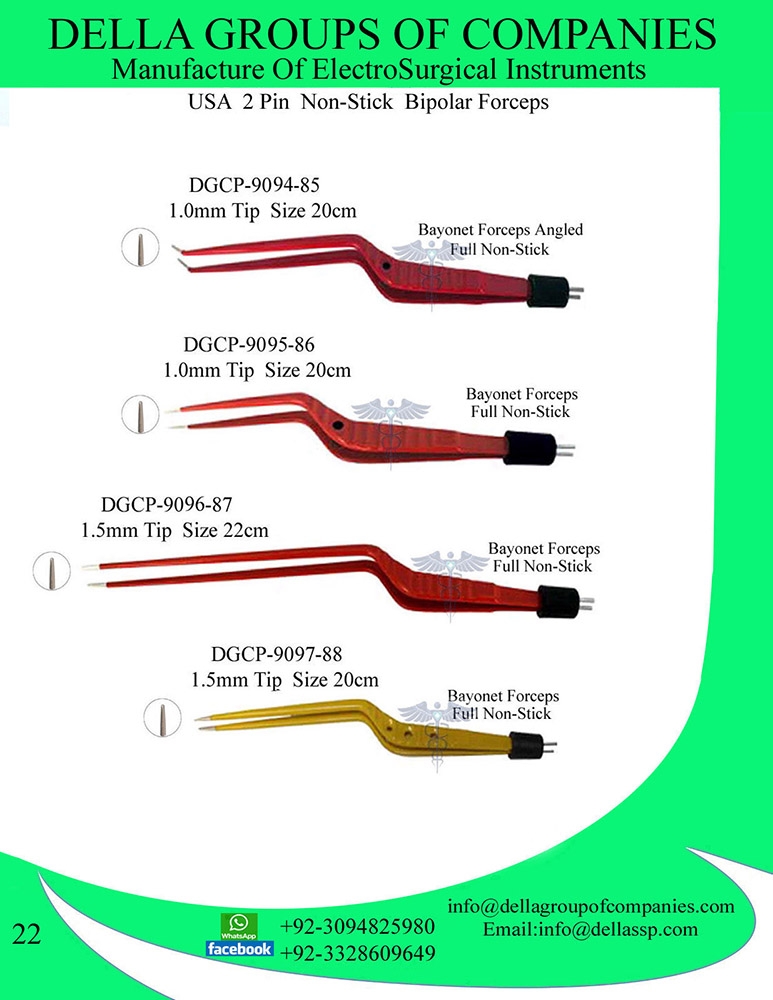 USA 2 Pin Non-Stick Bipolar Forcpes