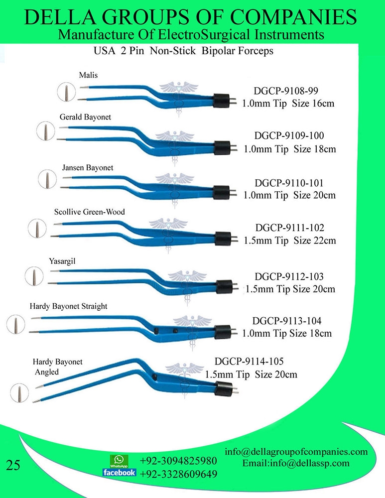 USA 2 Pin Non-Stick Bipolar Forcpes