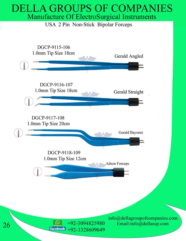 USA 2 Pin Non-Stick Bipolar Forcpes