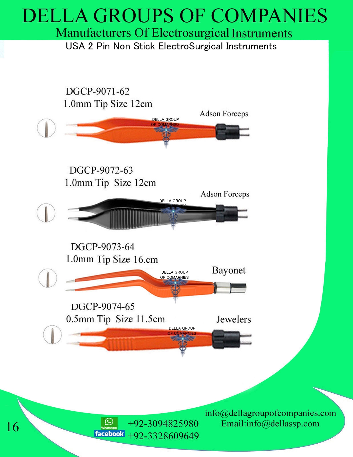 USA 2 Pin Non-Stick Bipolar Forcpes