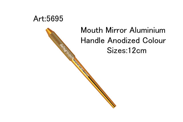 Mouth Mirror Aluminium Handle Anodized Colour