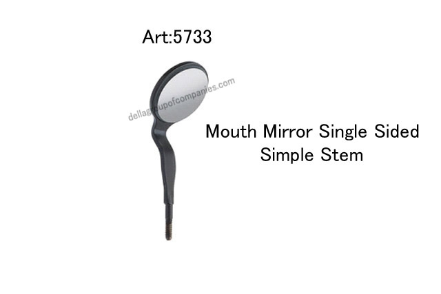 Mouth Mirror Single Sidede Simple Stem