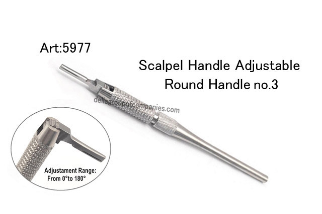 Scalpel Handle Adjustable Round Handle no.3