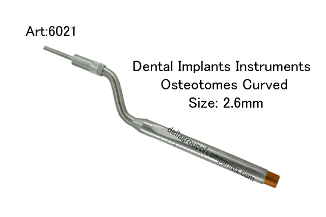 Dental Implants Instruments Osteotomes Curved 