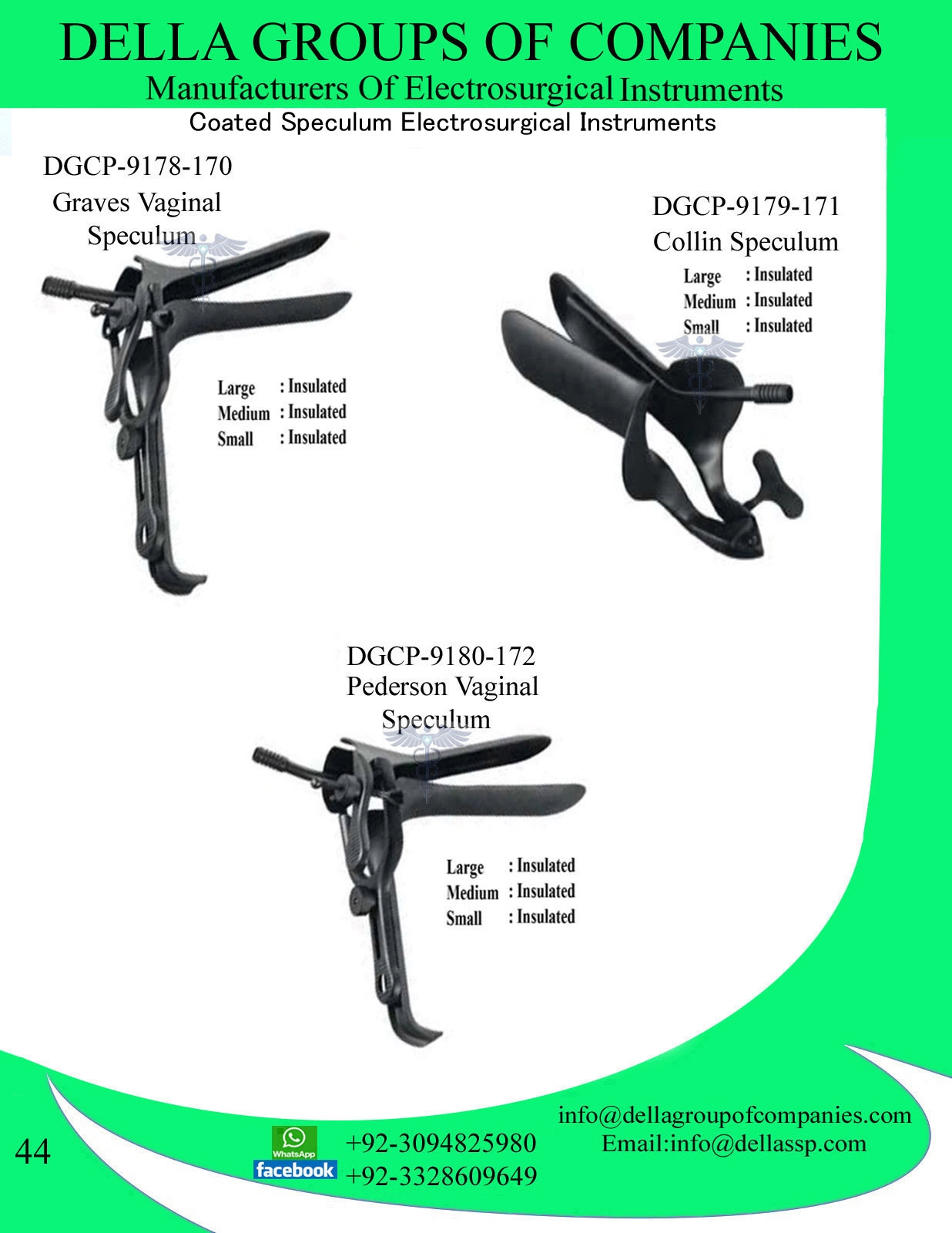 Coated Speculum ElectroSurgical Instruments