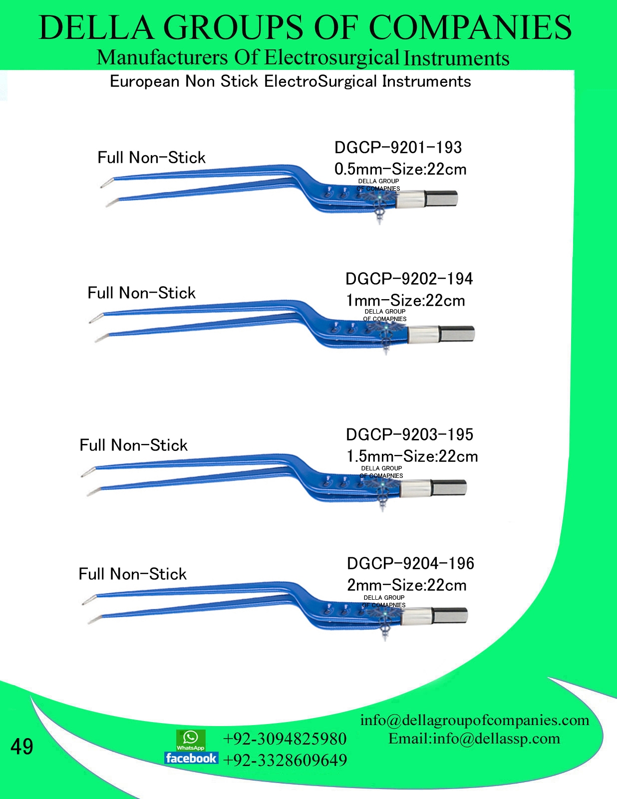 European Bayonet Non-Stick Forceps