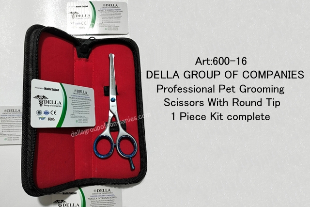 DELLA GROUP OF COMPANIES  Professional Pet Grooming Scissors With Round Tip 1 Piece Kit complete  