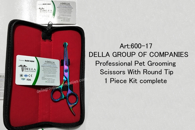 DELLA GROUP OF COMPANIES Mult Professional Pet Grooming Scissors With Round Tip 1 Piece Kit complete
