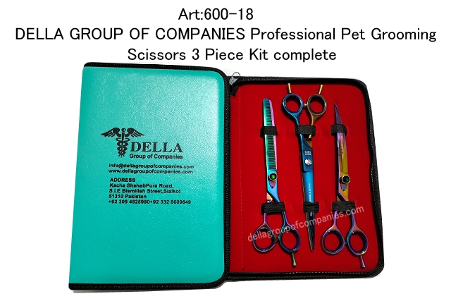 DELLA GROUP OF COMPANIES Professional Pet Grooming  Scissors 3 Piece Kit complete