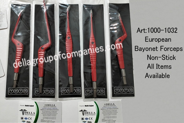 European  Bayonet Forceps Non-Stick  All Items  Available      