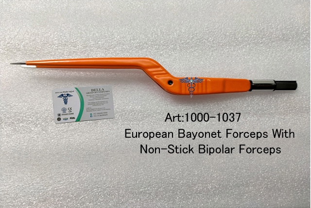 European Bayonet With Non-Stick Bipolar Forceps