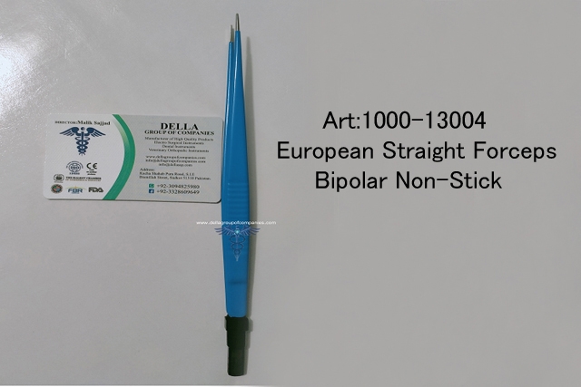 European Straight  Forceps Bipolar Non-Stick