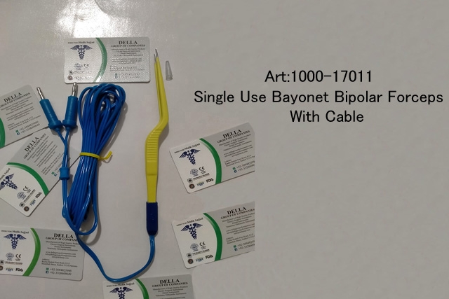 Single Use Bayonet Bipolar Forceps With Cable