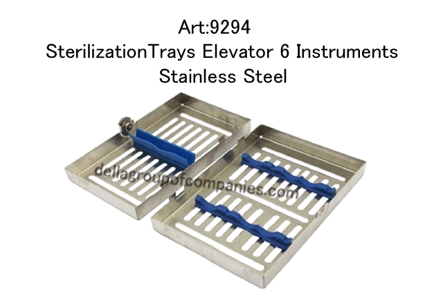 Locking Sterilization Trays Elevator 6 Instruments Stainless Steel 