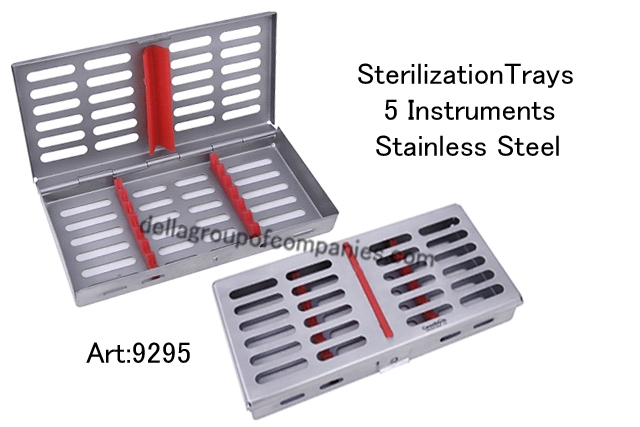 Locking Sterilization Trays 5 Instruments Stainless Steel 