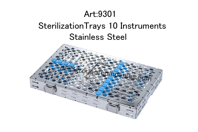 Sterilization Trays 10 Instruments Stainless Steel  