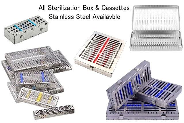  All Sterilization Box & Cassettes  Stainless Steel Availavble
