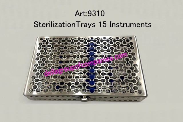 Locking Sterilization Trays 15 Instruments Stainless Steel  