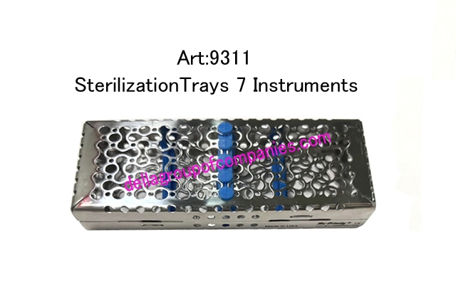 Locking Sterilization Trays 7 Instruments Stainless Steel  