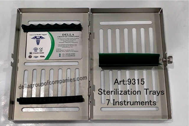  Sterilization Trays 7 Instruments Stainless Steel  