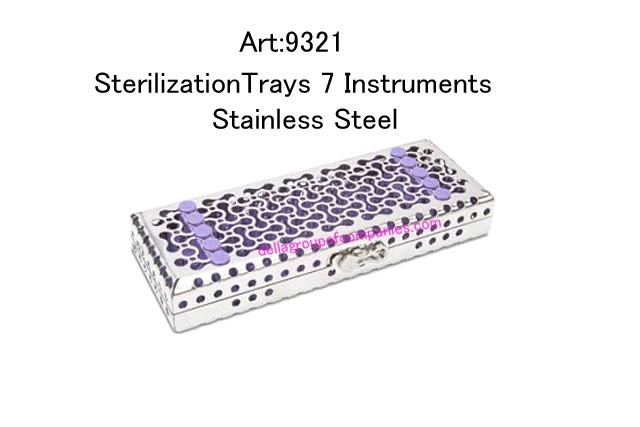 Locking Sterilization Trays 7 Instruments Stainless Steel  