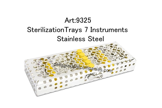 Locking Sterilization Trays 7 Instruments Stainless Steel 