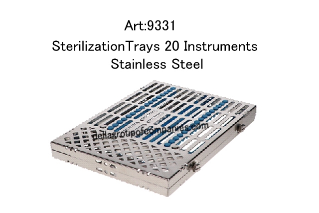 Locking Sterilization Trays  20 Instruments Stainless Steel  