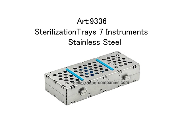 Locking Sterilization Trays 7 Instruments Stainless Steel 