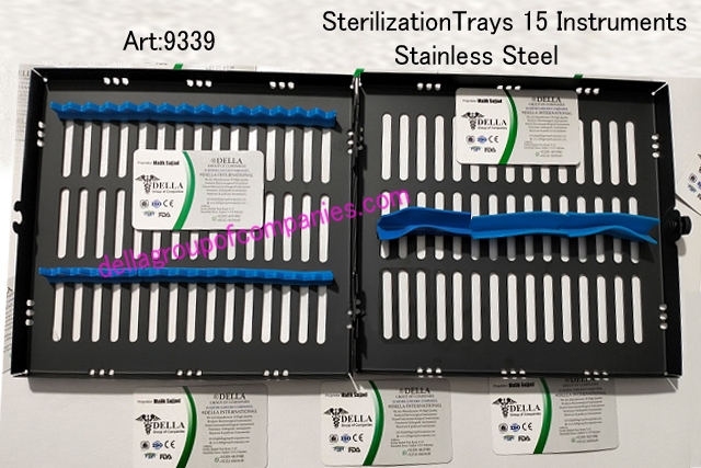 Locking Sterilization Trays 15 Instruments Stainless Steel  