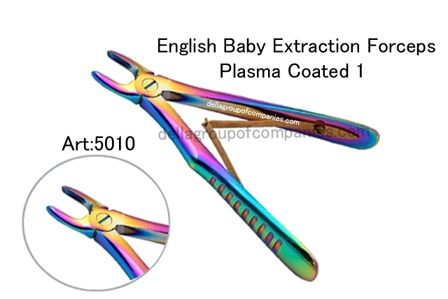 English Baby Extraction Forceps Plasma Coated 