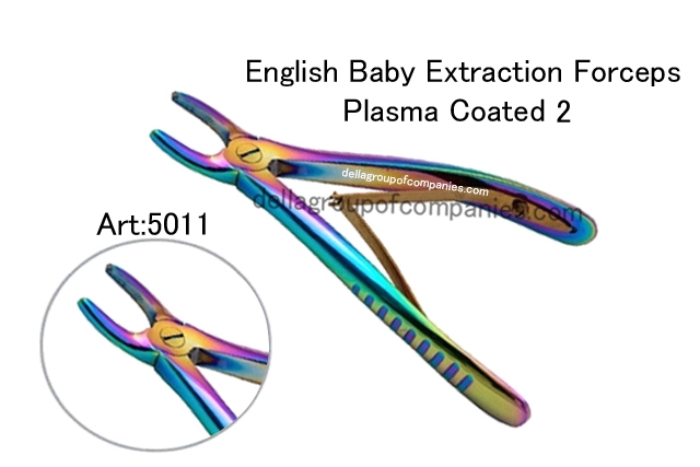 English Baby Extraction Forceps Plasma Coated 