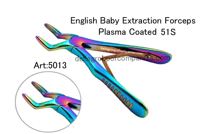 English Baby Extraction Forceps Plasma Coated 