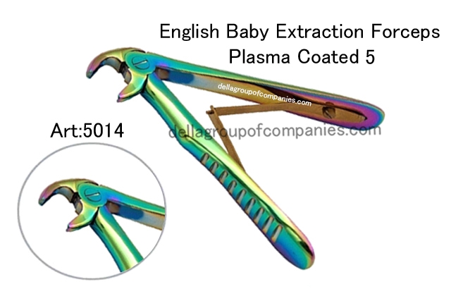 English Baby Extraction Forceps Plasma Coated