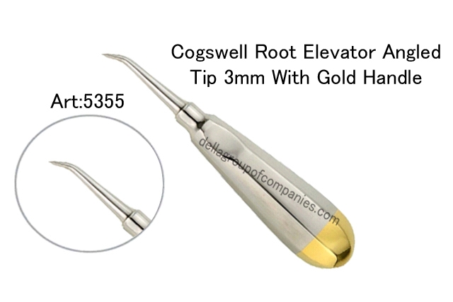 Cogswell Root Elevator With Gold Handle 