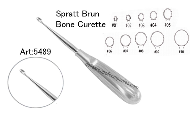 Spratt Brun Bone Curette