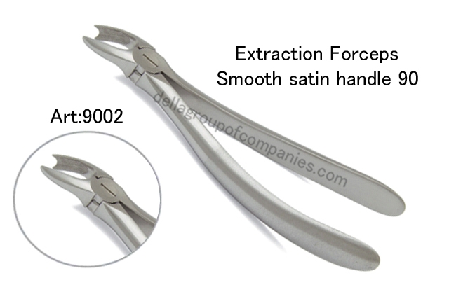 Dental Extracting Forceps Smooth Satin Handle