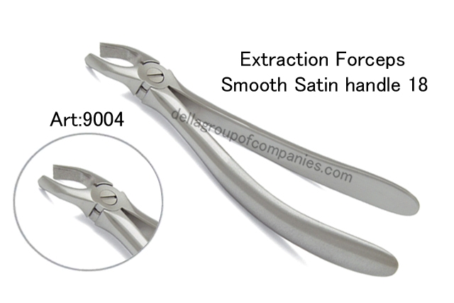 Dental Extracting Forceps Smooth Satin Handle