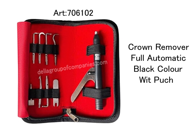 Crown Remover Full Automatic Black Colour Wit Puch