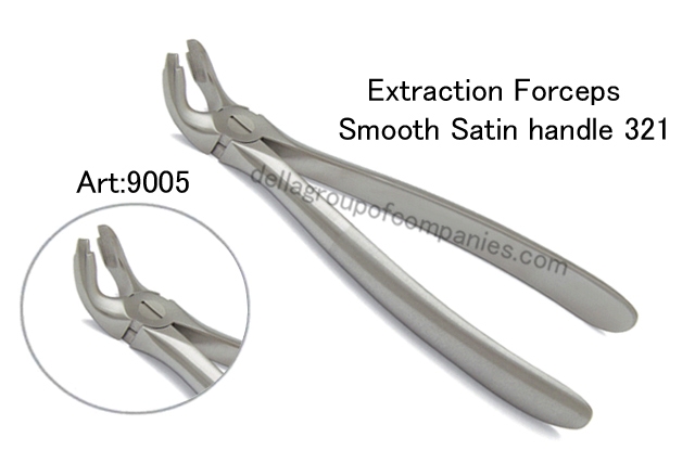Dental Extracting Forceps Smooth Satin Handle
