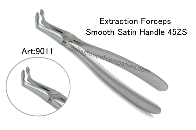 Dental Extracting Forceps Smooth Satin Handle