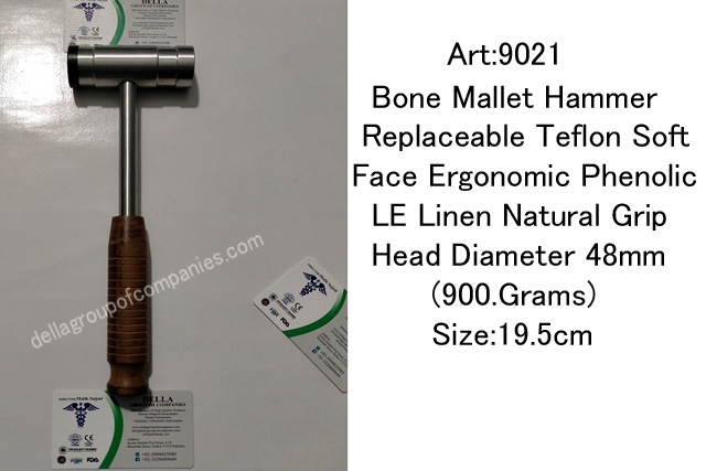 Bone Mallet Hammer  Replaceable Teflon Soft  Face 