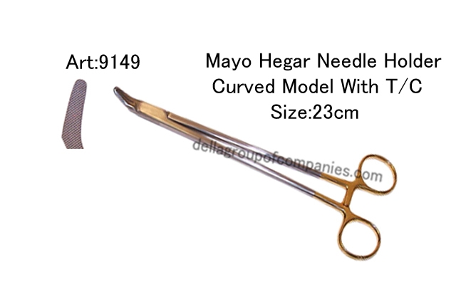 Mayo Hegar Needle Holder Curved Modle With T/C 
