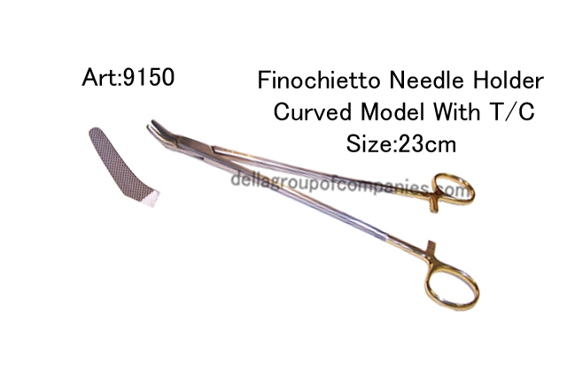 Finochietto  Needle Holder Curved Modle  With T/C 