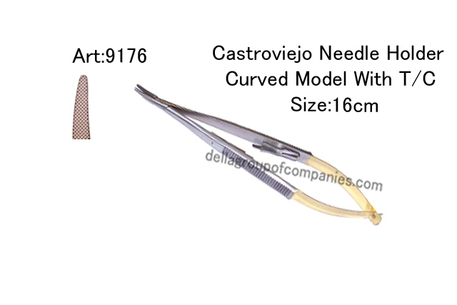 Castroviejo Needle Holder Curved Model With T/C​ 
