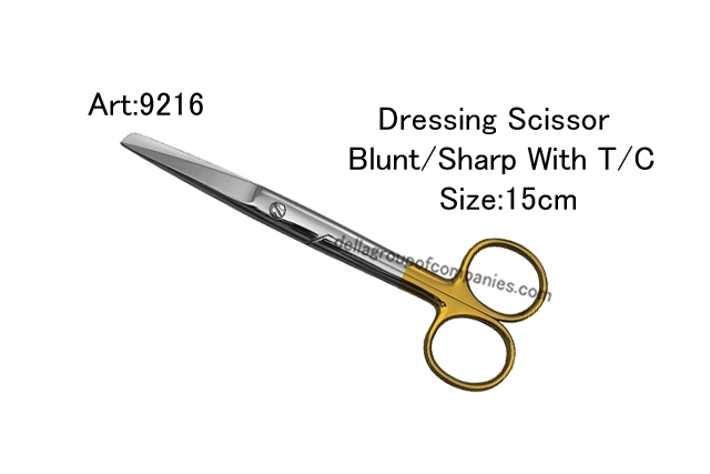 Dressing Scissors  Blunt & Sharp  With  T/C 